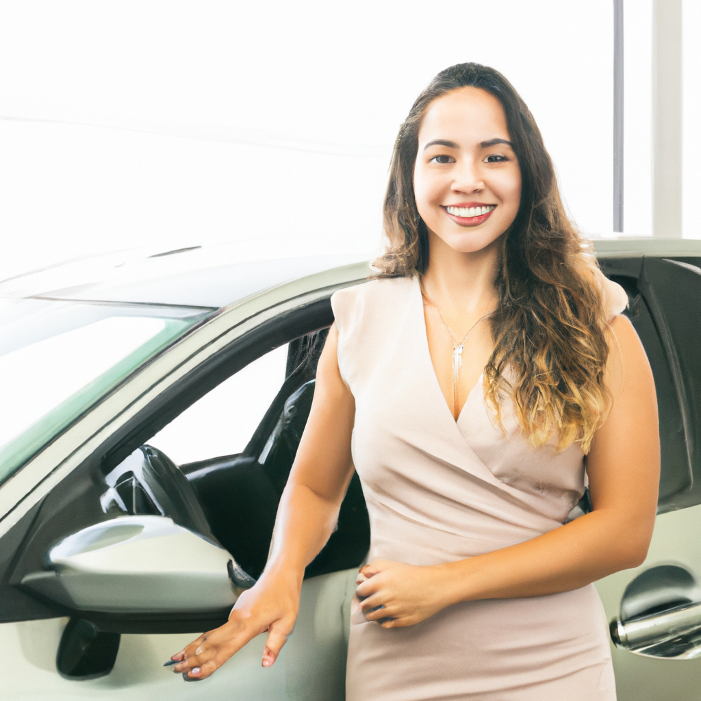 Cliente feliz com seu novo carro