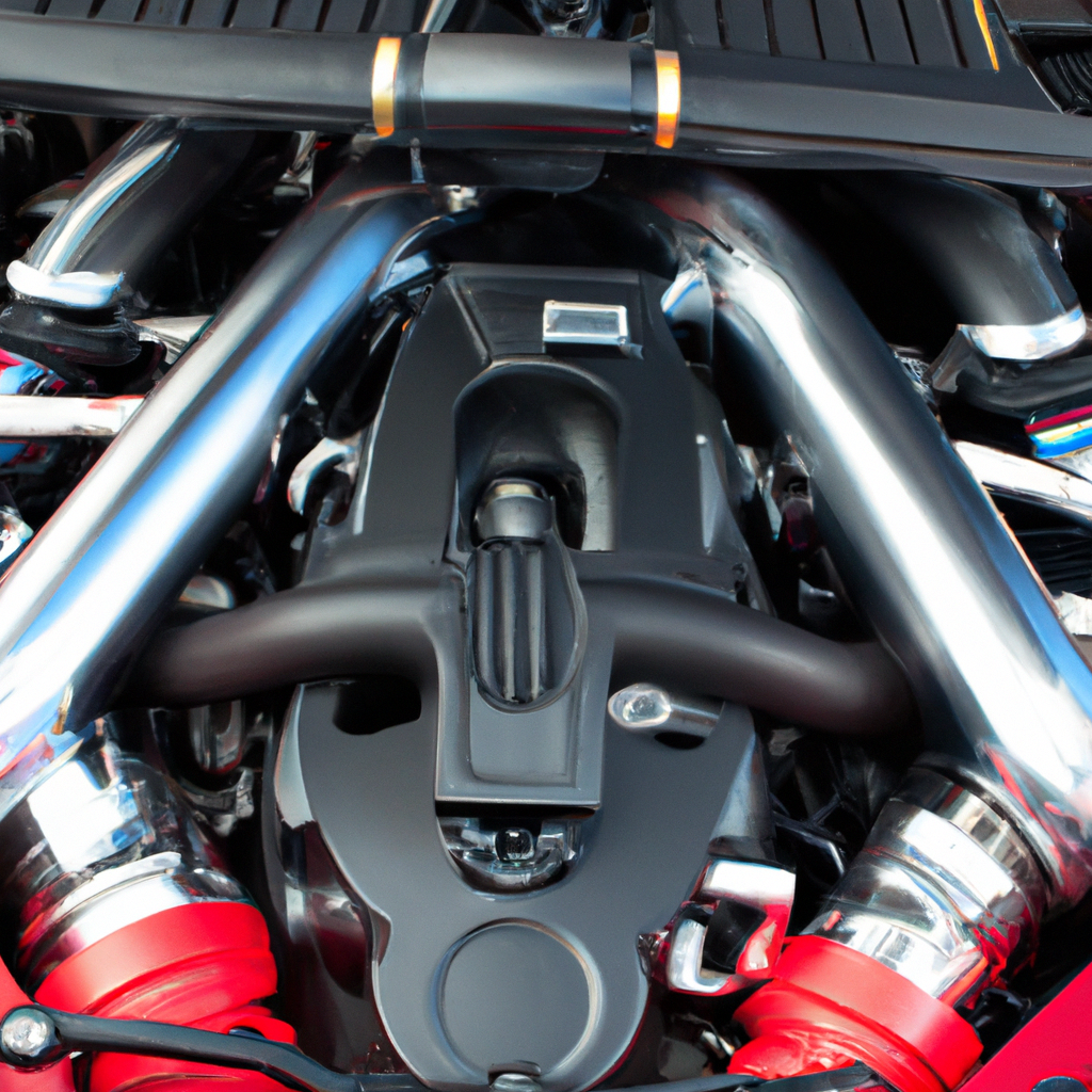 Detalhe do motor do carro