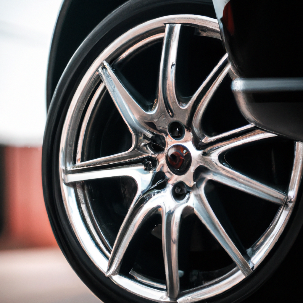 Detalhe das rodas do carro